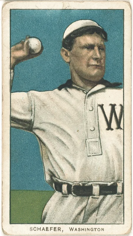 Front of Germany Schaefer card, 1909 T206 White Borders, catalog no. 4161