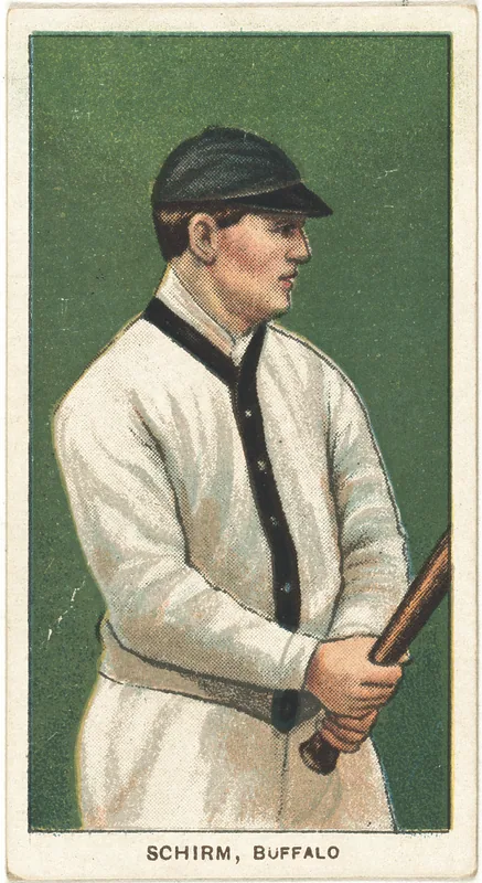 Front of George Schirm card, 1909 T206 White Borders, catalog no. 4170