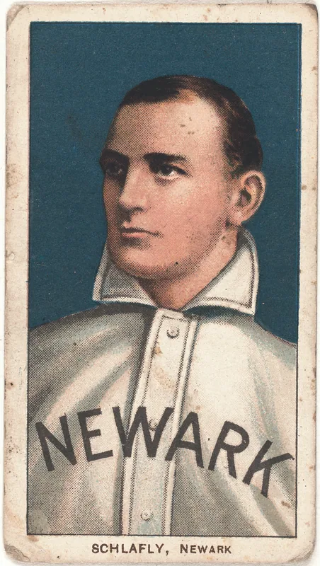 Front of Larry Schlafly card, 1909 T206 White Borders, catalog no. 4179