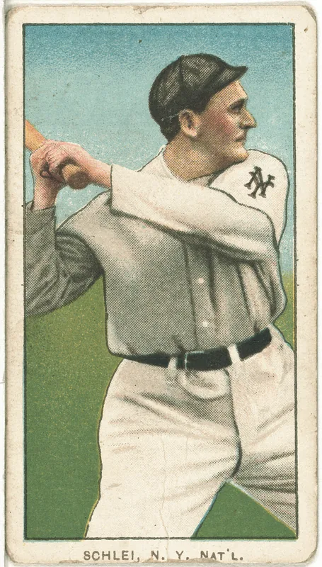 Front of Admiral Schlei card, 1909 T206 White Borders, catalog no. 4195