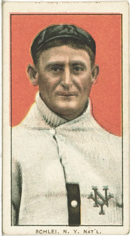 Front of Admiral Schlei card, 1909 T206 White Borders, catalog no. 4218