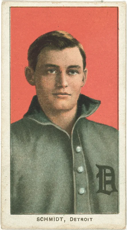 Front of Boss Schmidt card, 1909 T206 White Borders, catalog no. 4225