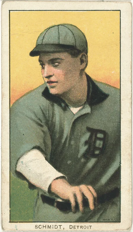 Front of Boss Schmidt card, 1909 T206 White Borders, catalog no. 4237