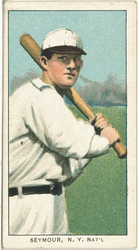 Front of Cy Seymour card, 1909 T206 White Borders, catalog no. 4292