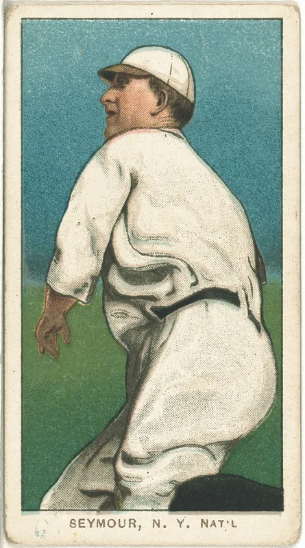 Front of Cy Seymour card, 1909 T206 White Borders, catalog no. 4311