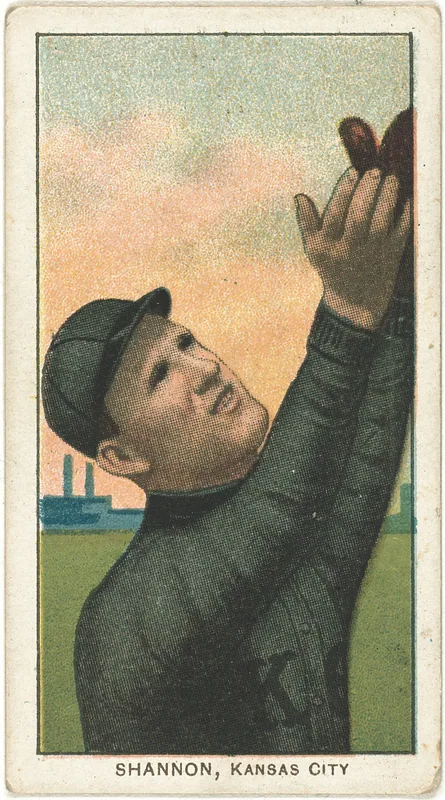 Front of Spike Shannon card, 1909 T206 White Borders, catalog no. 4333