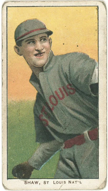 Front of Al Shaw card, 1909 T206 White Borders, catalog no. 4348