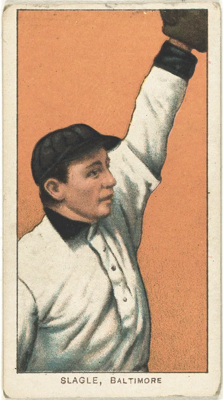 Front of Jimmy Slagle card, 1909 T206 White Borders, catalog no. 4408