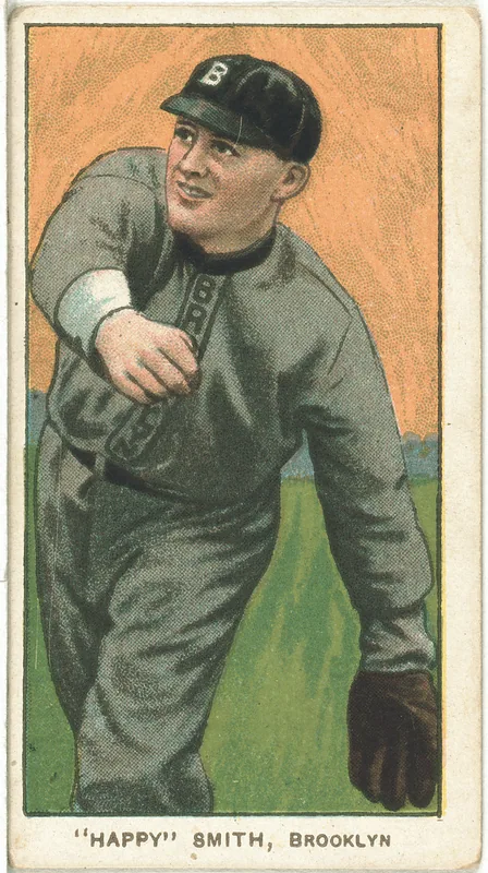 Front of Happy Smith card, 1909 T206 White Borders, catalog no. 4440