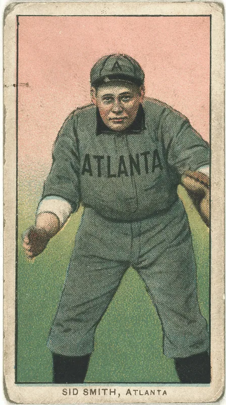 Front of Sid Smith card, 1909 T206 White Borders, catalog no. 4465