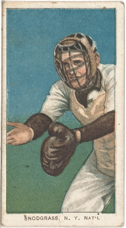 Front of Fred Snodgrass card, 1909 T206 White Borders, catalog no. 4486