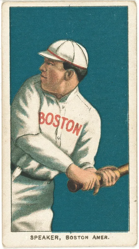 Front of Tris Speaker card, 1909 T206 White Borders, catalog no. 4504