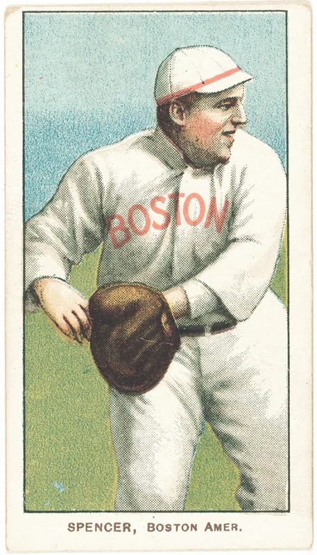 Front of Tubby Spencer card, 1909 T206 White Borders, catalog no. 4522