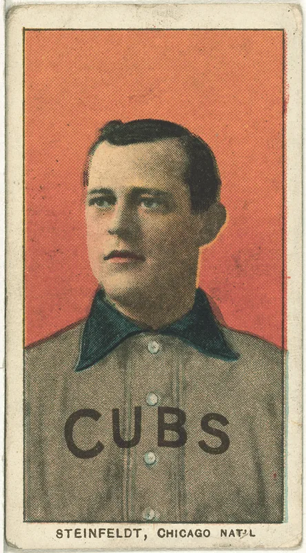 Front of Harry Steinfeldt card, 1909 T206 White Borders, catalog no. 4577