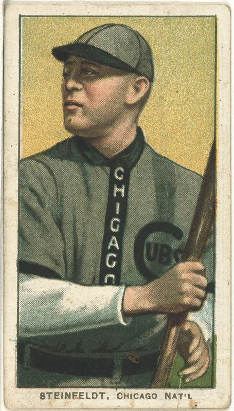 Front of Harry Steinfeldt card, 1909 T206 White Borders, catalog no. 4582