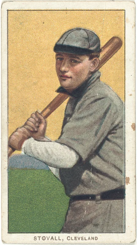 Front of George Stovall card, 1909 T206 White Borders, catalog no. 4623