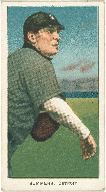 Front of Ed Summers card, 1909 T206 White Borders, catalog no. 4690
