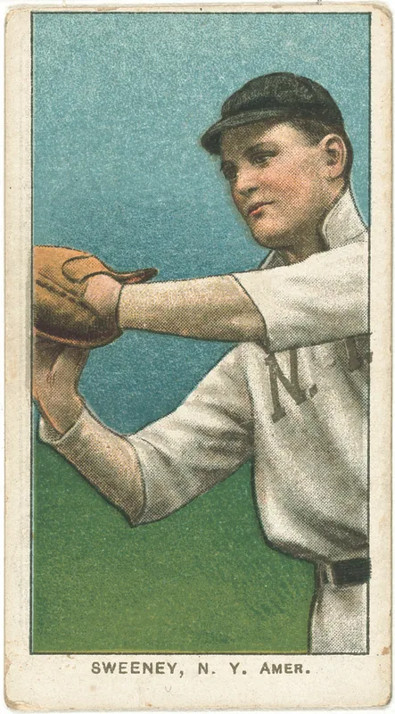 Front of Jeff Sweeney card, 1909 T206 White Borders, catalog no. 4721