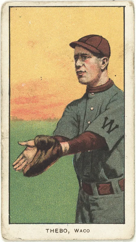 Front of Tony Thebo card, 1909 T206 White Borders, catalog no. 4784