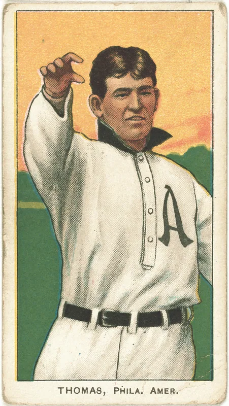 Front of Ira Thomas card, 1909 T206 White Borders, catalog no. 4795