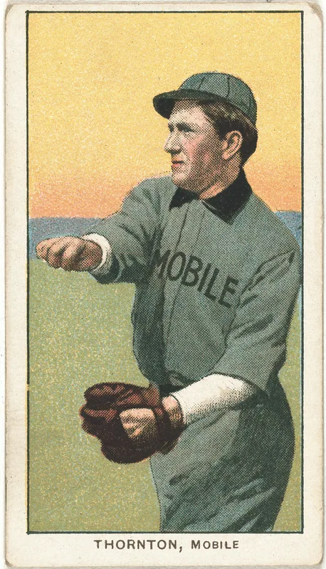 Front of Woodie Thornton card, 1909 T206 White Borders, catalog no. 4807