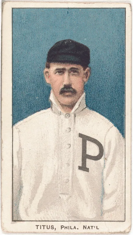 Front of John Titus card, 1909 T206 White Borders, catalog no. 4860