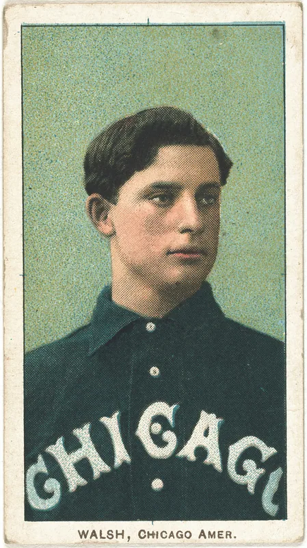 Front of Ed Walsh card, 1909 T206 White Borders, catalog no. 4961