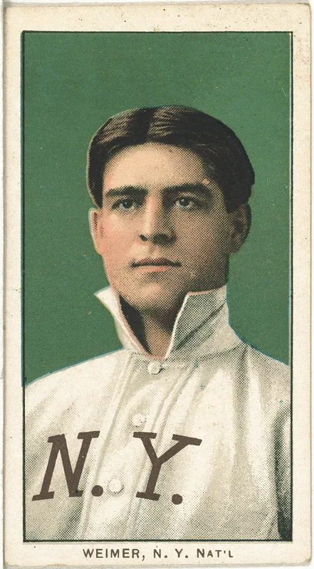 Front of Jake Weimer card, 1909 T206 White Borders, catalog no. 4983