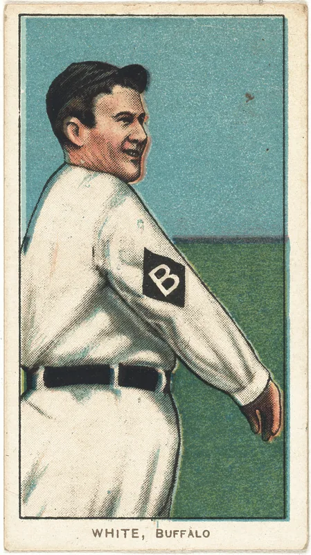 Front of Jack White card, 1909 T206 White Borders, catalog no. 5027