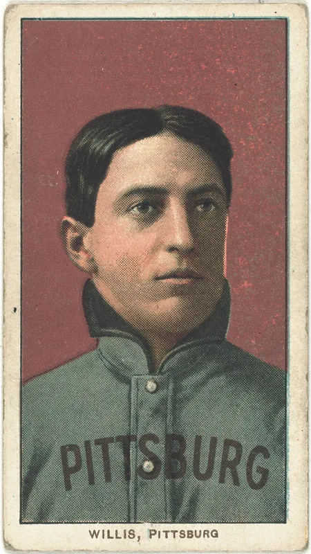 Front of Vic Willis card, 1909 T206 White Borders, catalog no. 5102