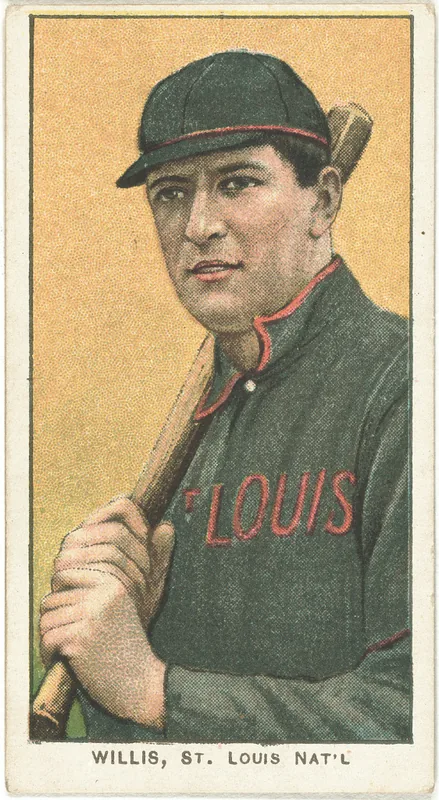 Front of Vic Willis card, 1909 T206 White Borders, catalog no. 5134