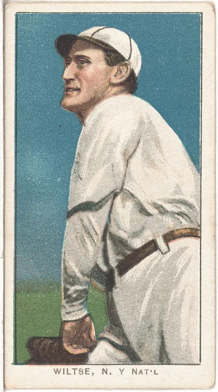 Front of Hooks Wiltse card, 1909 T206 White Borders, catalog no. 5159