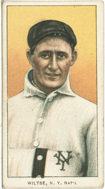 Front of Hooks Wiltse card, 1909 T206 White Borders, catalog no. 5175