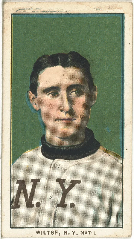 Front of Hooks Wiltse card, 1909 T206 White Borders, catalog no. 5188
