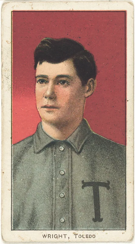 Front of Lucky Wright card, 1909 T206 White Borders, catalog no. 5197