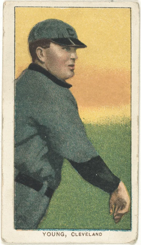 Front of Cy Young card, 1909 T206 White Borders, catalog no. 5209