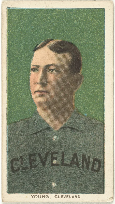 Front of Cy Young card, 1909 T206 White Borders, catalog no. 5244