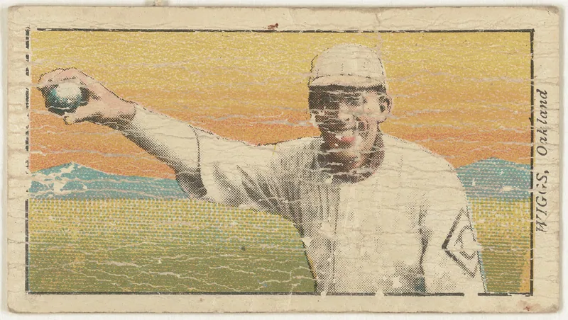 Front of Jimmy Wiggs card, 1909 T212 Obak, catalog no. 71