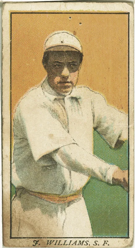 Front of Jimmy Williams card, 1909 T212 Obak, catalog no. 73
