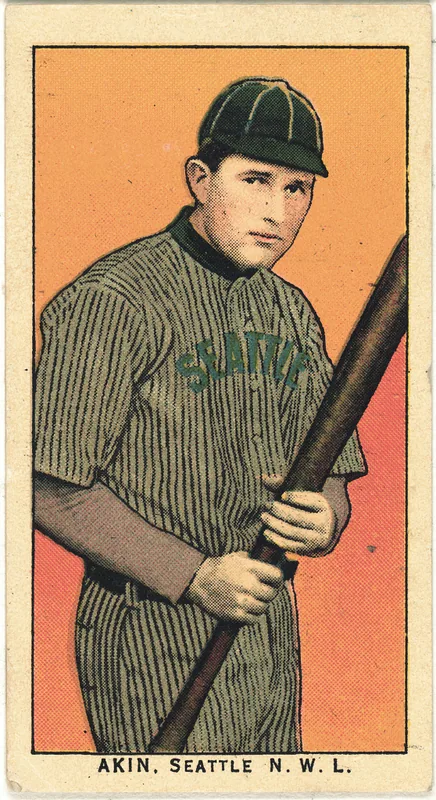 Front of Roy Akin card, 1909 T212 Obak, catalog no. 78