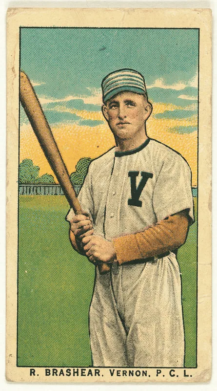 Front of Roy Brashear card, 1909 T212 Obak, catalog no. 94