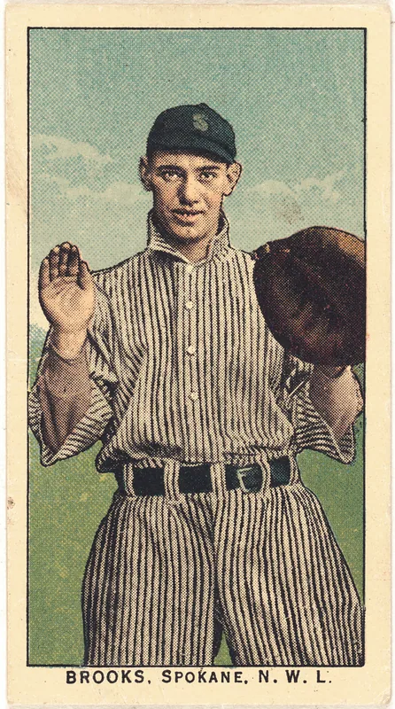 Front of Clarence Brooks card, 1909 T212 Obak, catalog no. 99