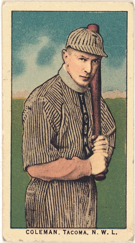 Front of Curt Coleman card, 1909 T212 Obak, catalog no. 116