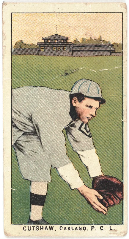 Front of George Cutshaw card, 1909 T212 Obak, catalog no. 121