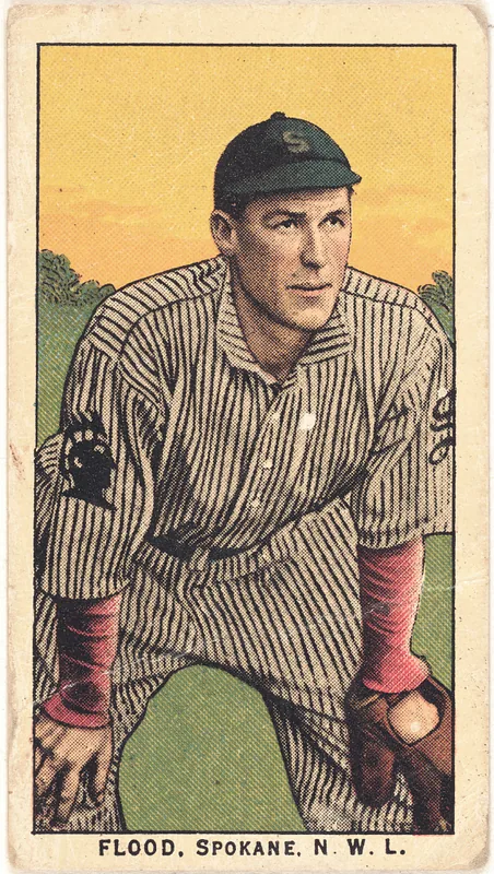 Front of Frank Flood card, 1909 T212 Obak, catalog no. 136