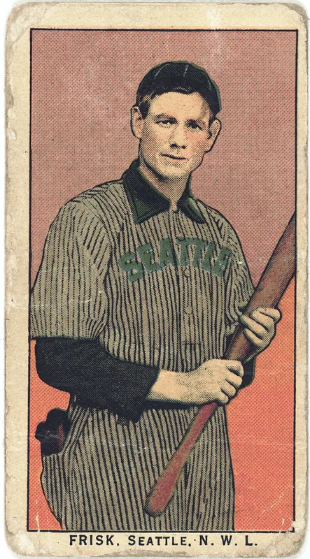 Front of Emil Frisk card, 1909 T212 Obak, catalog no. 138