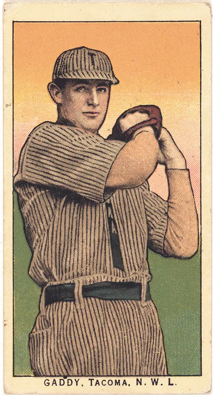 Front of George Gaddy card, 1909 T212 Obak, catalog no. 139