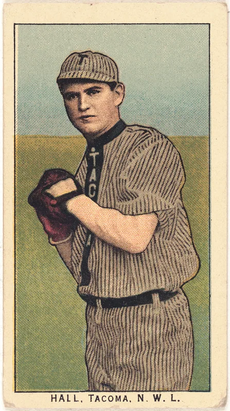 Front of Bert Hall card, 1909 T212 Obak, catalog no. 145