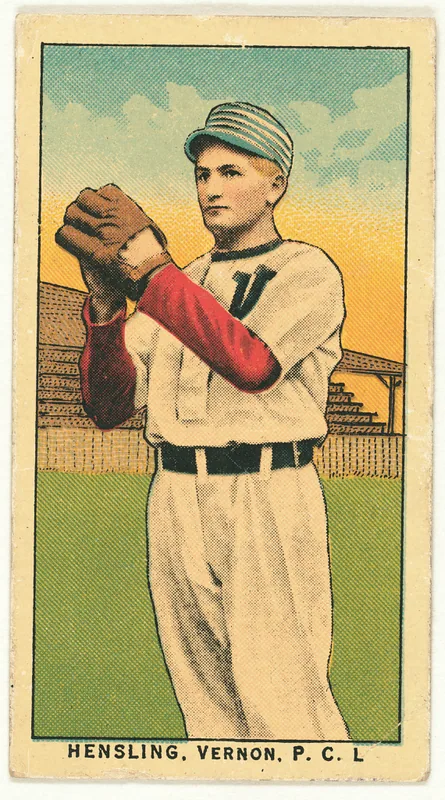 Front of Arthur Hensling card, 1909 T212 Obak, catalog no. 151