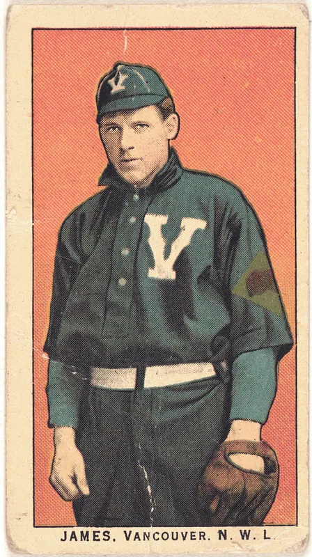 Front of Bobby James card, 1909 T212 Obak, catalog no. 161